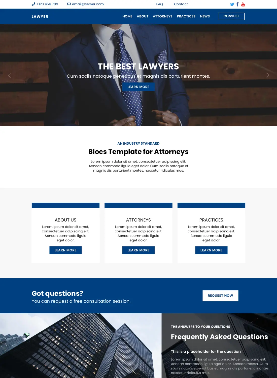 lawyer premium free template for blocs 5 website builder