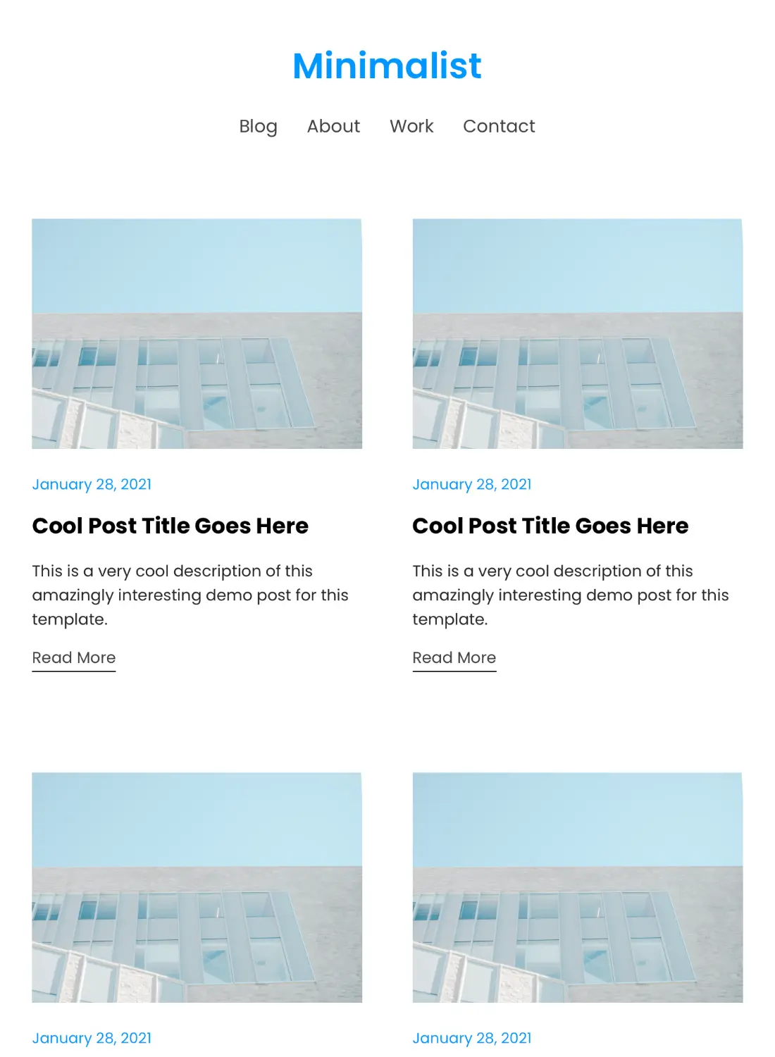 minimalist premium free template for blocs 5 website builder