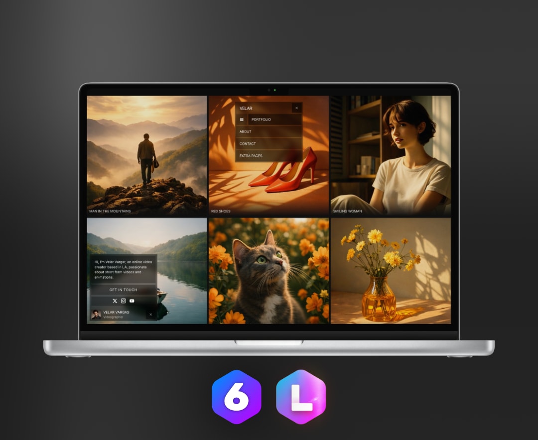 velar portfolio template for blocs